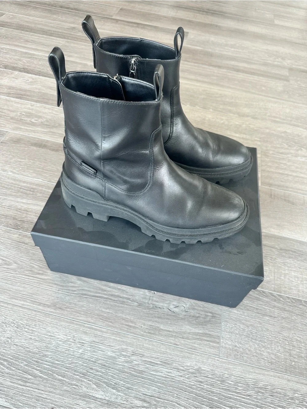 COACH Men's Black Leather CAIDEN BOOT
